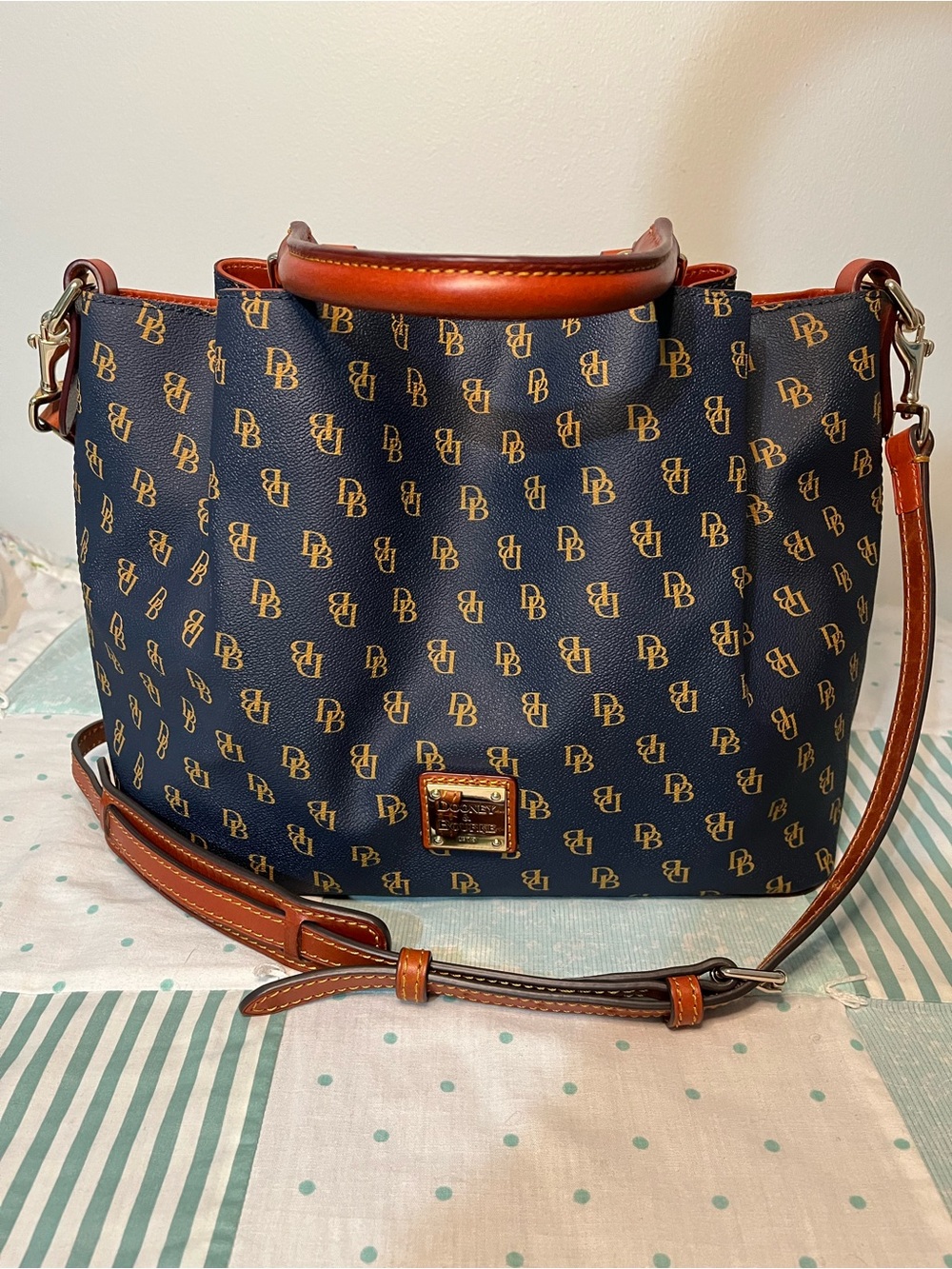Dooney&Bourke Navy Gretta Brenna Satchel